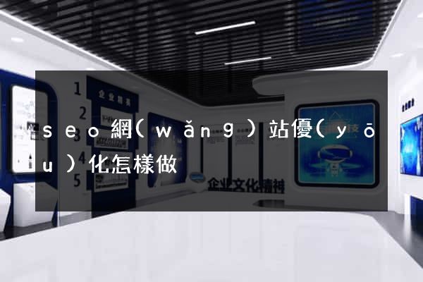 seo網(wǎng)站優(yōu)化怎樣做
