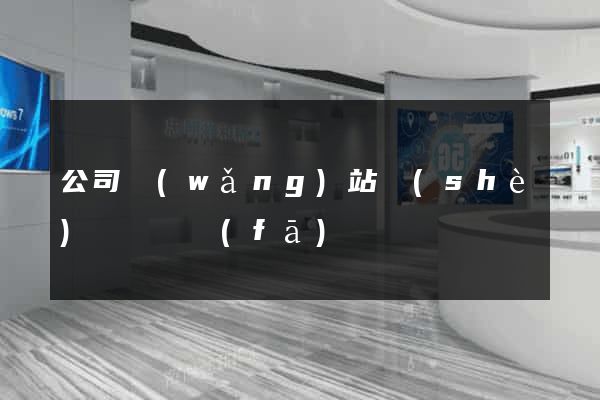 公司網(wǎng)站設(shè)計與開發(fā)