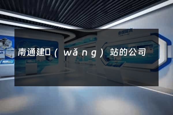 南通建網(wǎng)站的公司