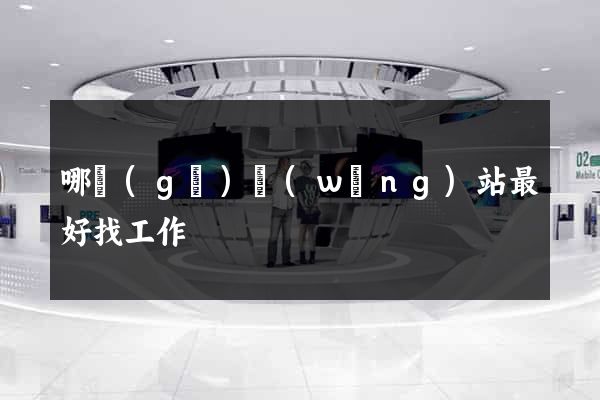 哪個(gè)網(wǎng)站最好找工作