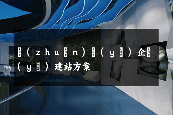 專(zhuān)業(yè)企業(yè)建站方案