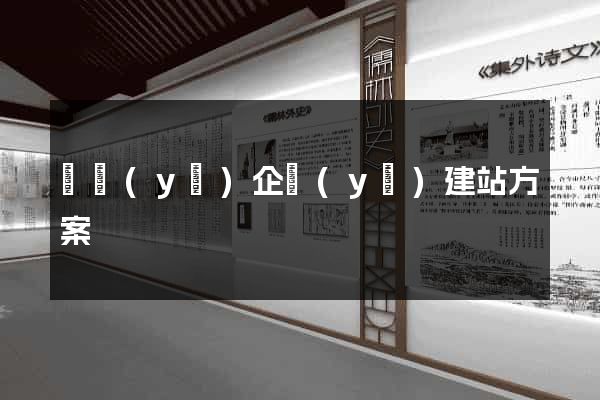 專業(yè)企業(yè)建站方案