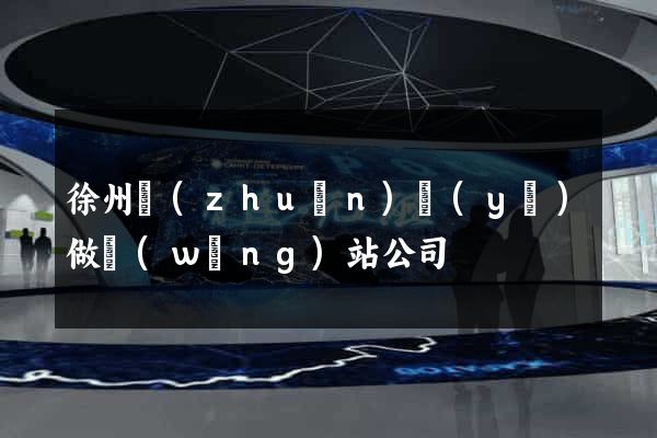 徐州專(zhuān)業(yè)做網(wǎng)站公司