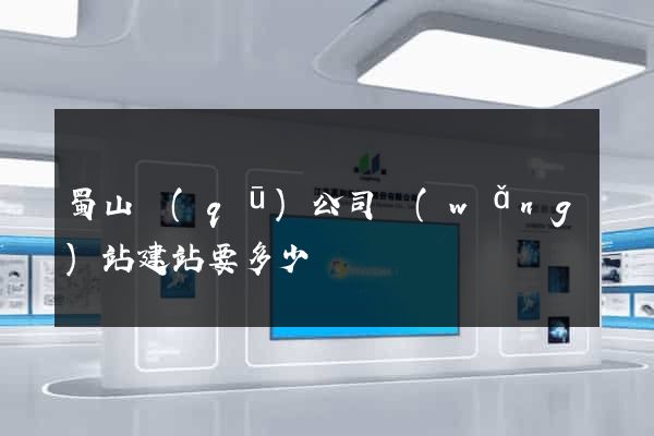 蜀山區(qū)公司網(wǎng)站建站要多少錢
