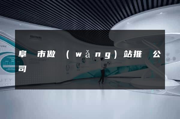 阜陽市做網(wǎng)站推廣公司
