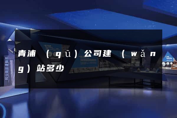 青浦區(qū)公司建網(wǎng)站多少錢