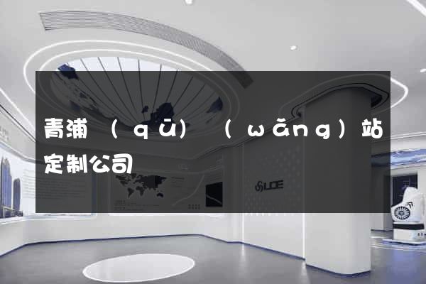 青浦區(qū)網(wǎng)站定制公司